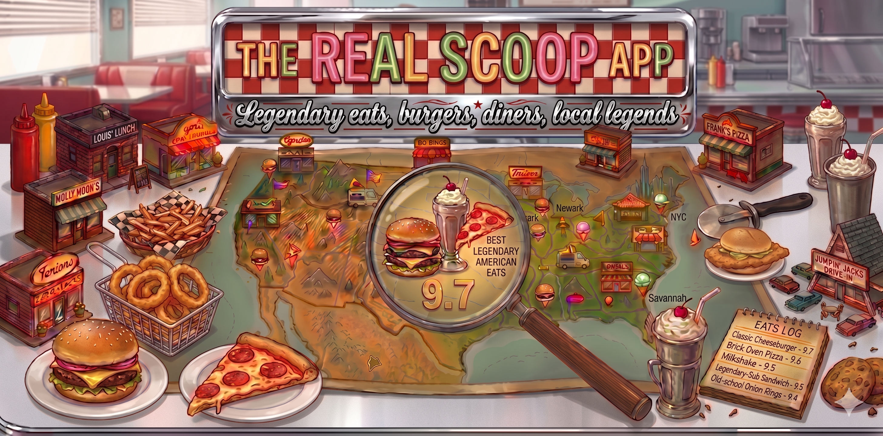 Legendary Eats — discover the best burgers and diners across the USA